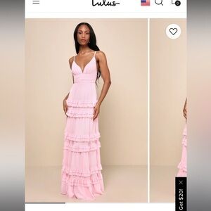 Lulus pink maxi dress